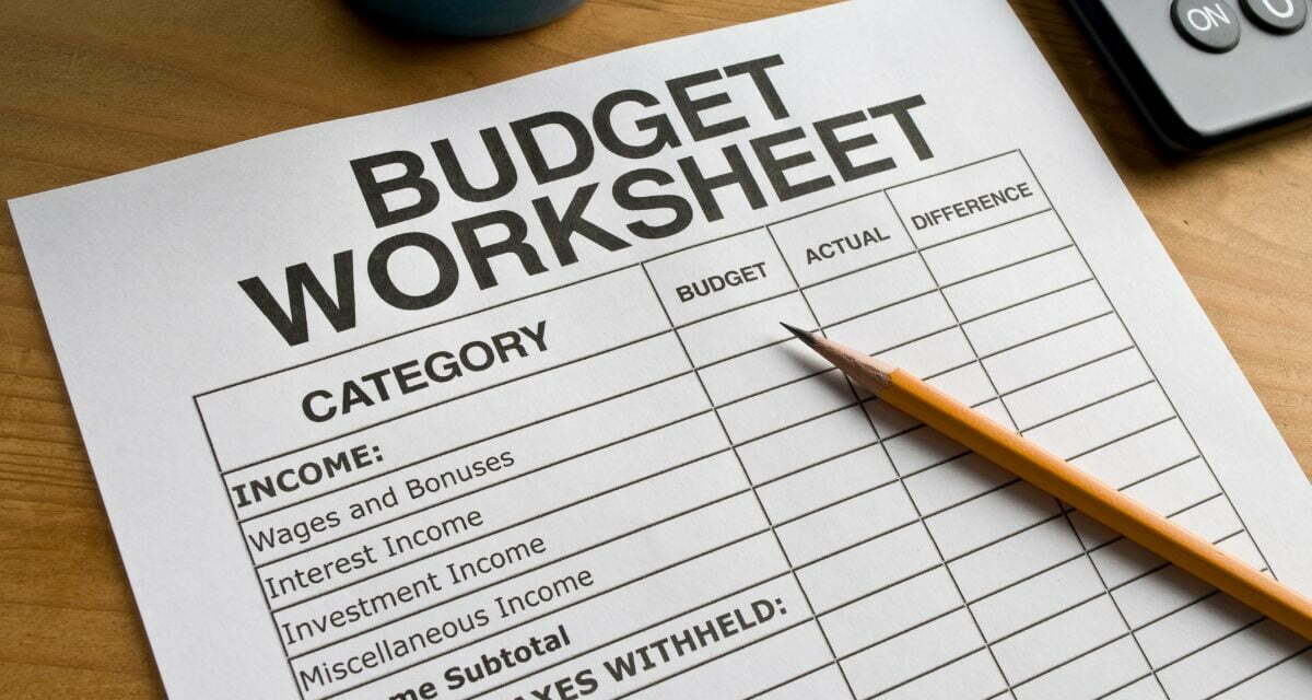 Free Budget Worksheet
